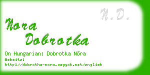 nora dobrotka business card