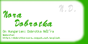 nora dobrotka business card